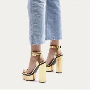 Metallic Platform Heels